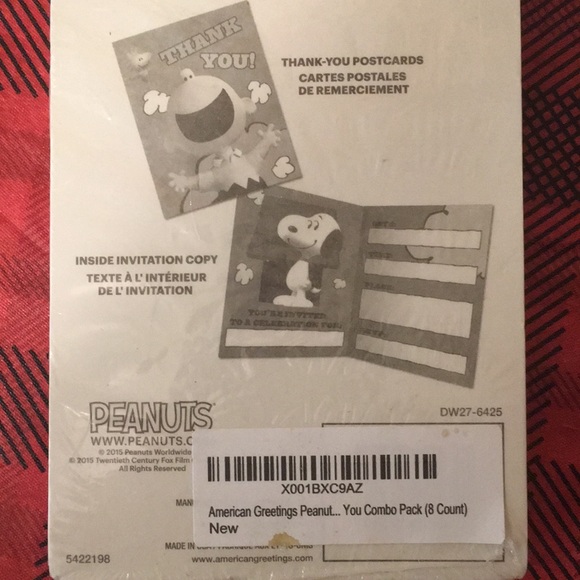 Designware Party Supplies The Peanuts Movie Party Invitations Set